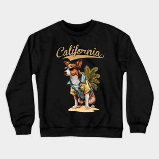 Sunshine Woofs Dogs Soaking Up the California Summer Bliss Crewneck Sweatshirt